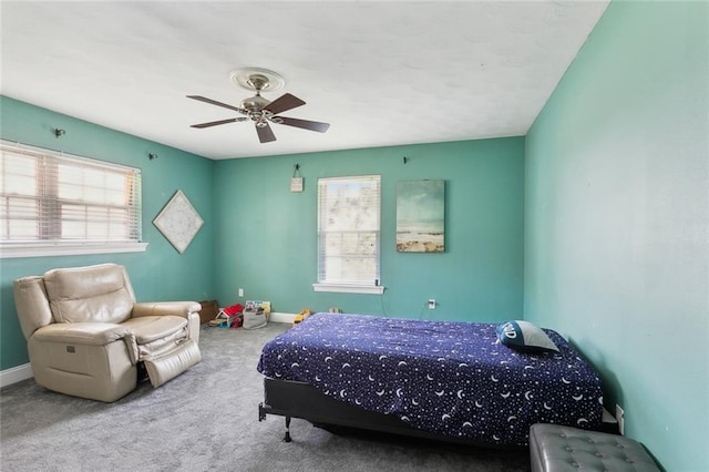 4929 Kawanee Ave, Metairie, LA 70006 - carpeted bedroom with ceiling fan and baseboards