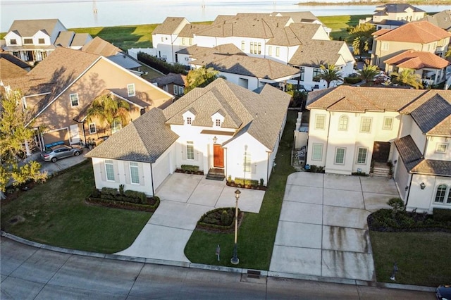 bird's eye view with a residential view