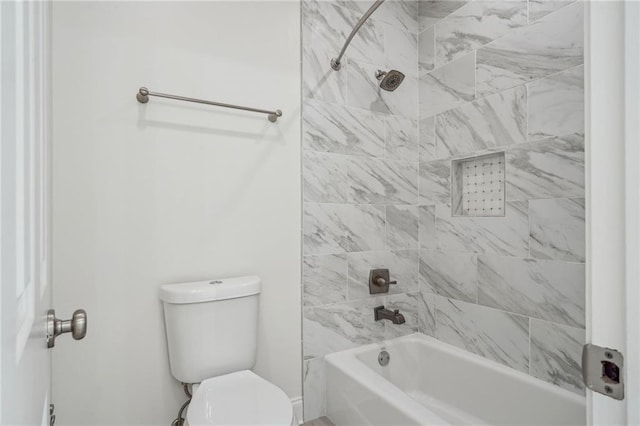 full bath with shower / bathing tub combination and toilet