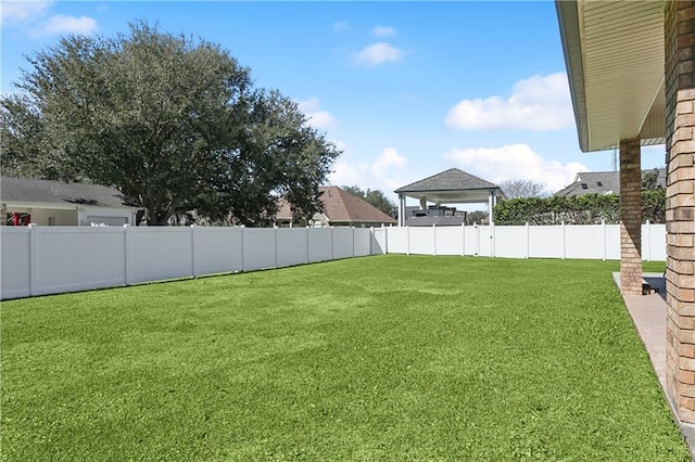 110 Rue Acadian, Belle Chasse, LA 70037 - view of yard with a fenced backyard