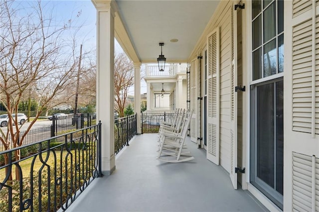 balcony with covered porch