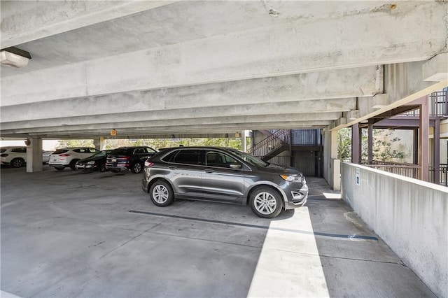 view of parking deck