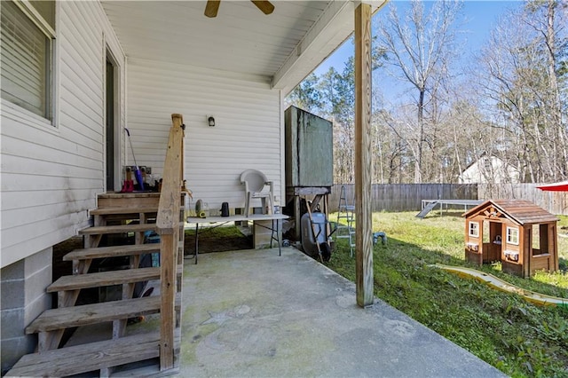 view of patio / terrace featuring a fenced backyard