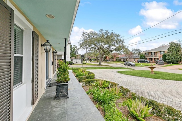 exterior space featuring a residential view