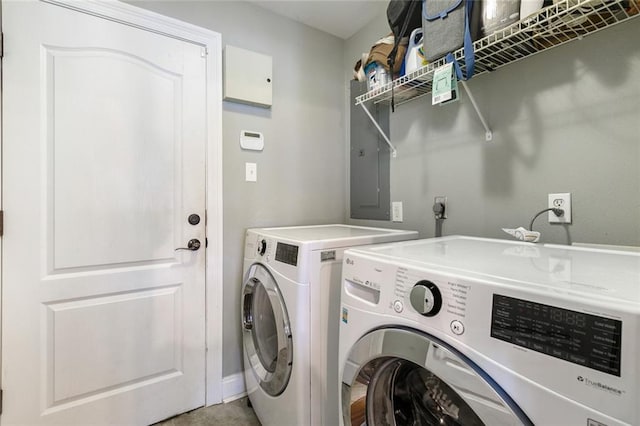 laundry area featuring laundry area and washing machine and dryer