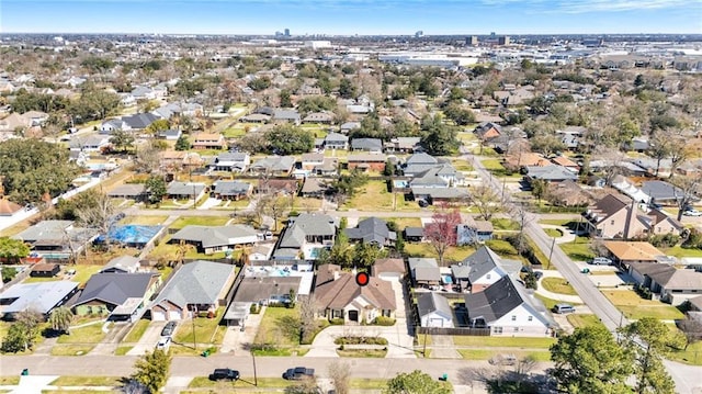 bird's eye view with a residential view