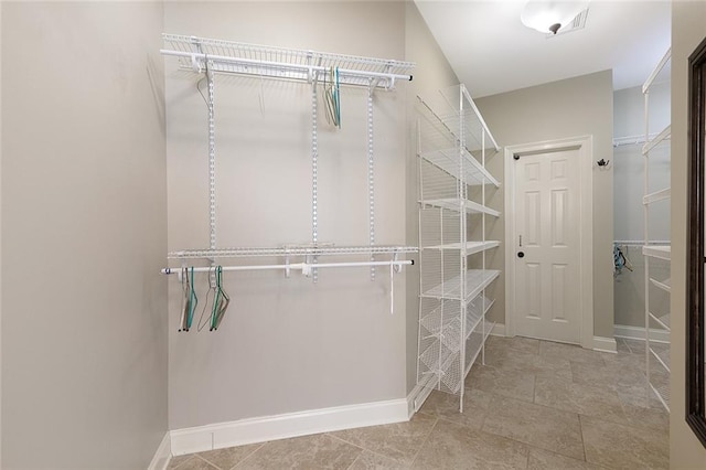 view of walk in closet