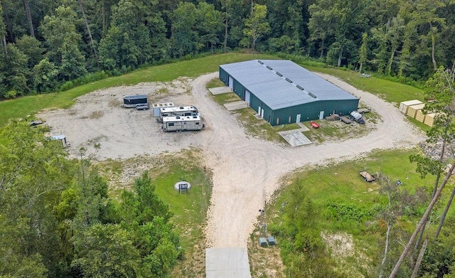 bird's eye view with a forest view