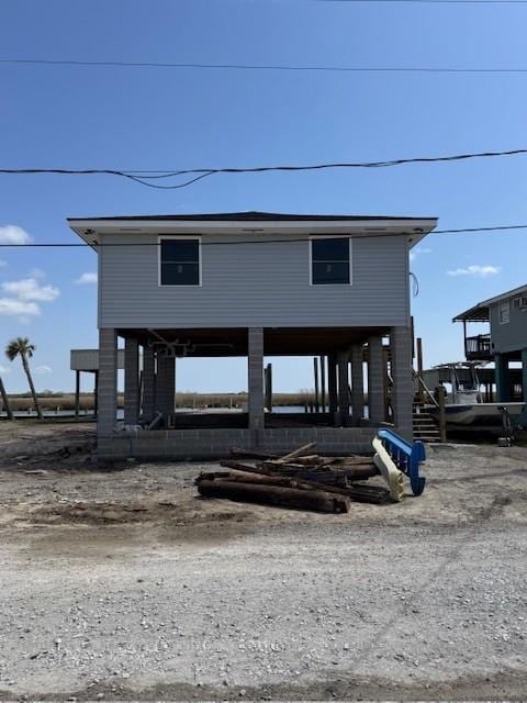 view of raised beach house