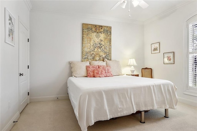 425 Turquoise St, New Orleans, LA 70124 - bedroom with carpet flooring, ornamental molding, and multiple windows