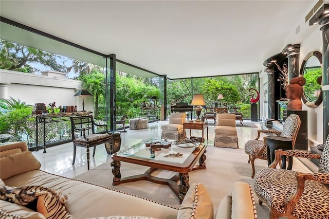 view of sunroom / solarium