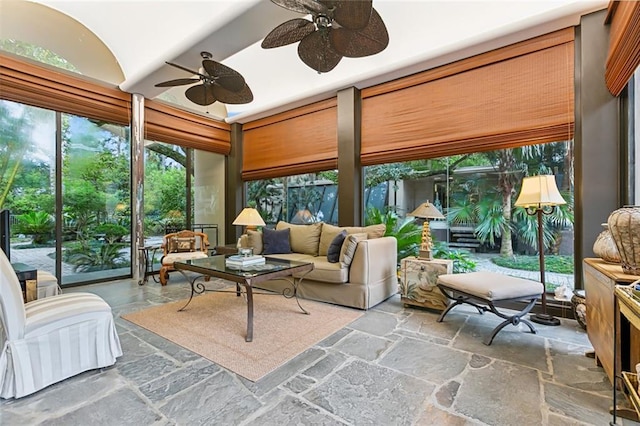 sunroom featuring a wealth of natural light