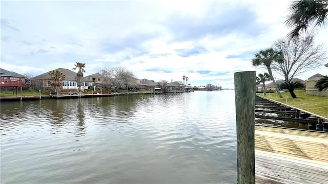 1185 Clipper Dr, Slidell, LA 70458 - dock area with a water view and a residential view