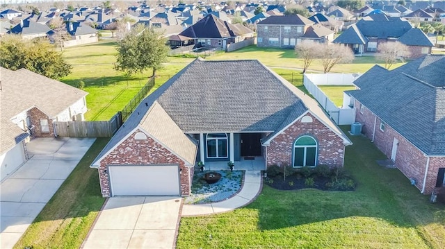 bird's eye view featuring a residential view