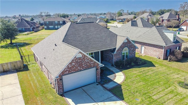 drone / aerial view featuring a residential view