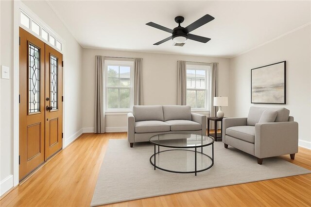 4500 S Rocheblave St, New Orleans, LA 70125 - living room with plenty of natural light, light wood-type flooring, and baseboards