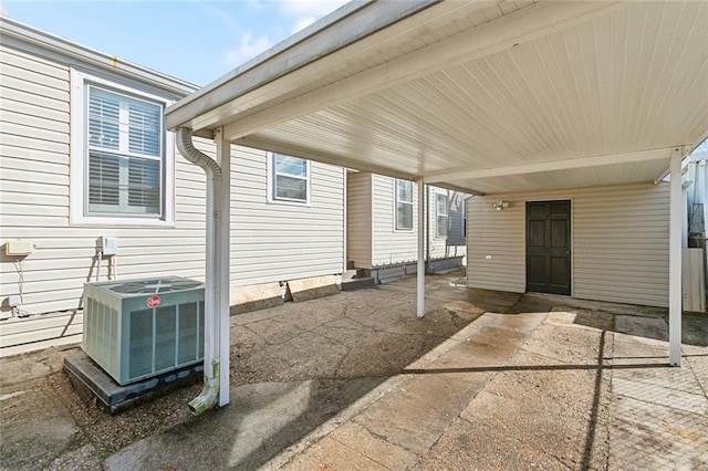 view of patio / terrace with central AC unit