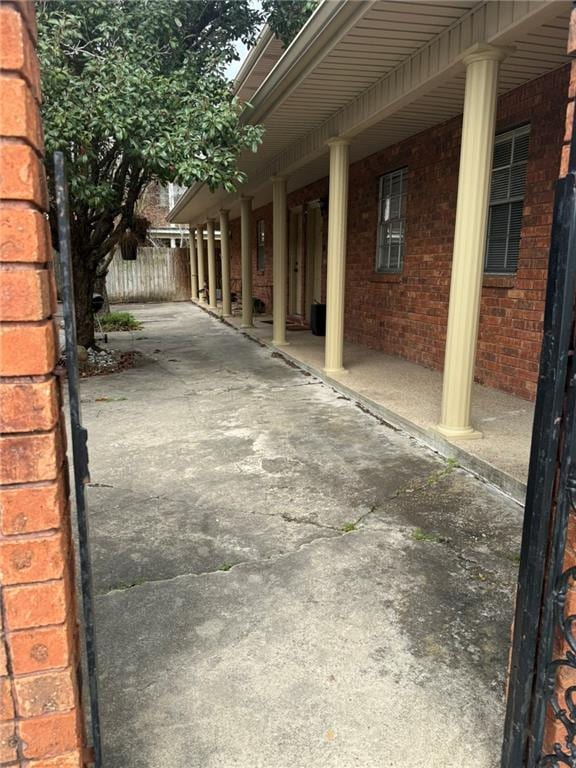 view of patio with fence