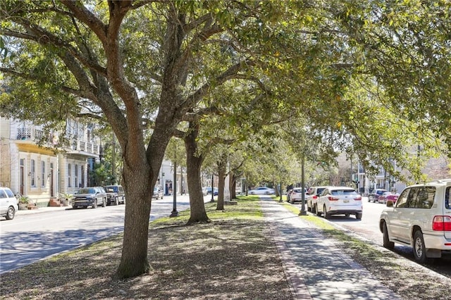 view of road with sidewalks