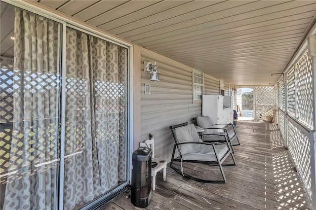 wooden deck with a porch