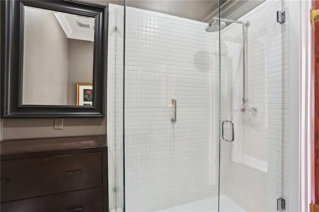 full bathroom featuring a shower stall