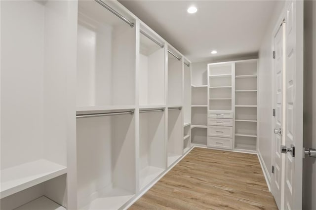 6043 Paris Ave, New Orleans, LA 70122 - walk in closet with light wood-style flooring