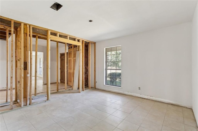 view of tiled empty room