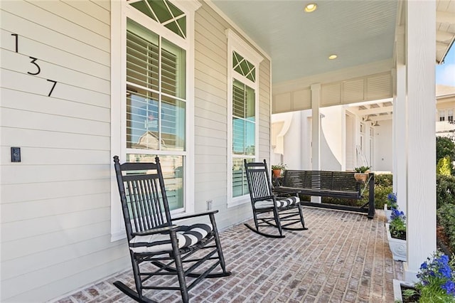 view of patio / terrace with covered porch