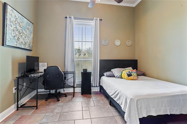 bedroom with baseboards