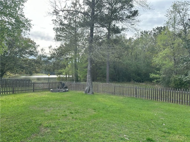 view of yard with fence private yard
