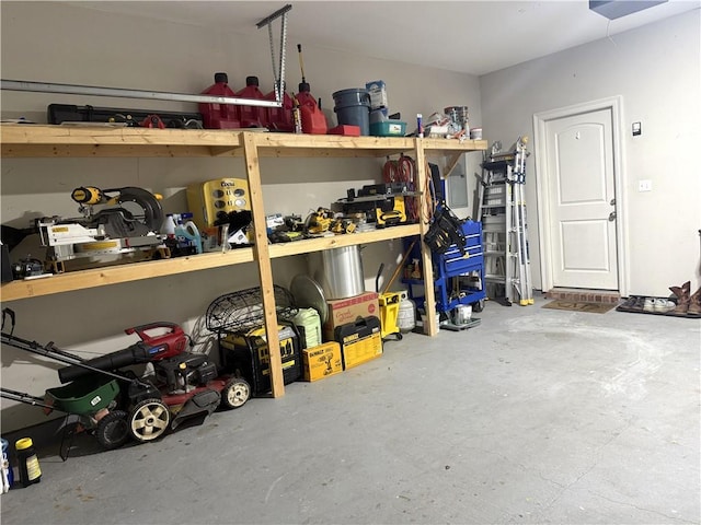 view of storage room