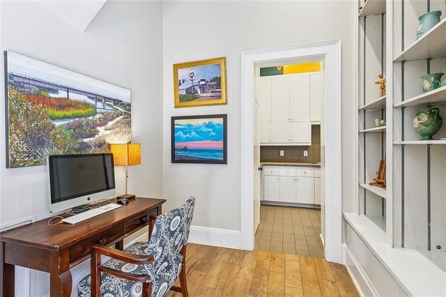741 Esplanade Ave Unit 5, New Orleans, LA 70116 - home office with wood finished floors and baseboards