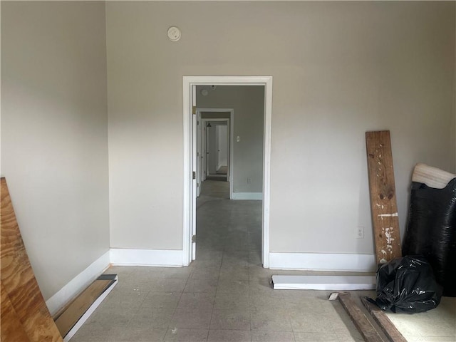 corridor with baseboards