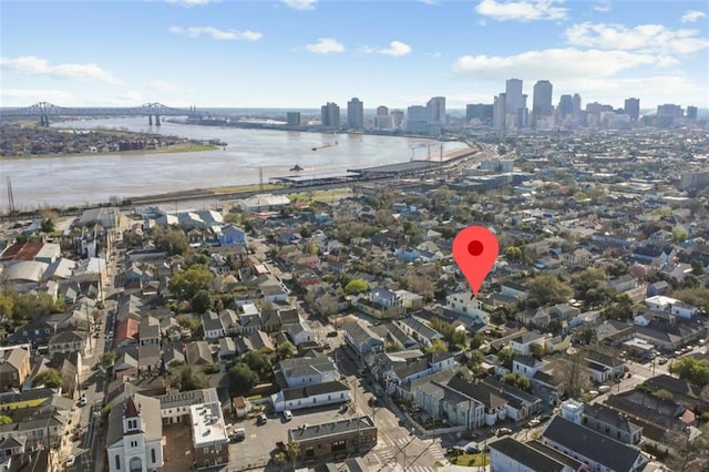 2501 Dauphine St, New Orleans, LA 70117 - bird's eye view featuring a view of city and a water view
