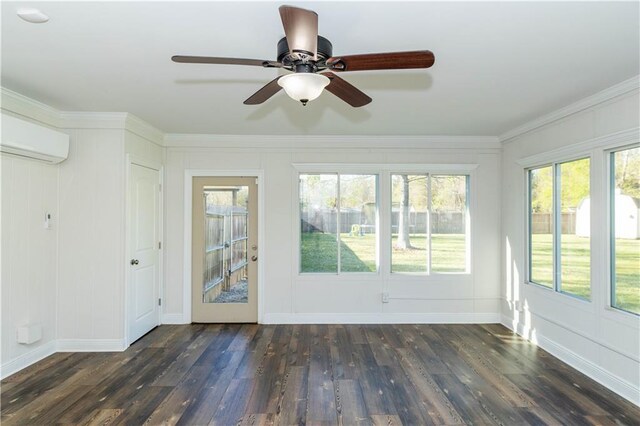 119 Ivy Dr, Covington, LA 70433 - unfurnished sunroom featuring an AC wall unit
