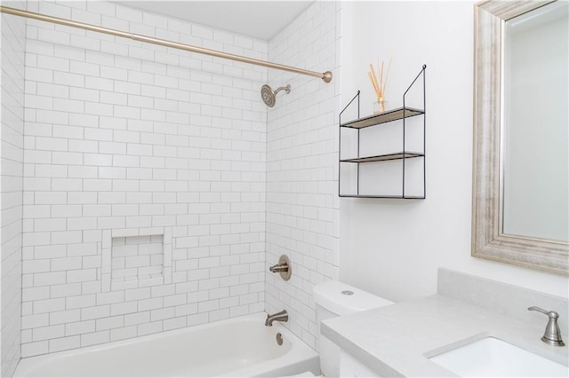 119 Ivy Dr, Covington, LA 70433 - full bath featuring shower / bathing tub combination, toilet, and vanity