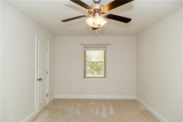119 Ivy Dr, Covington, LA 70433 - empty room with light carpet, baseboards, and a ceiling fan