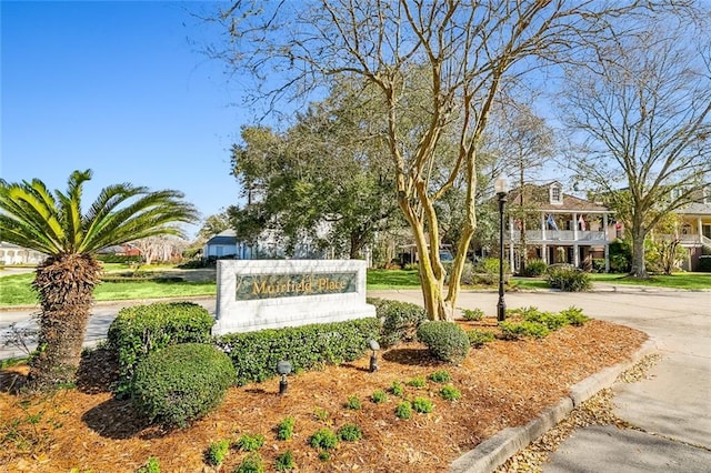 view of community sign