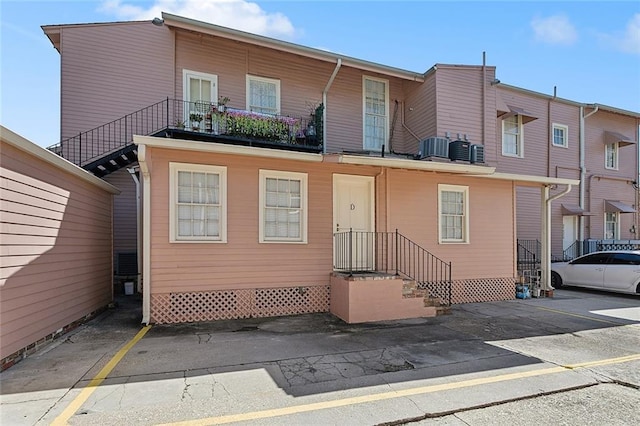 view of front of house with central AC