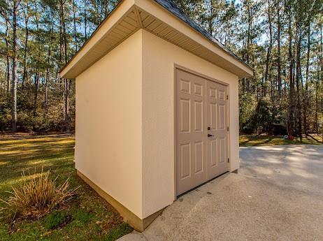 view of shed