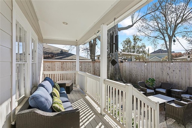 balcony with outdoor lounge area