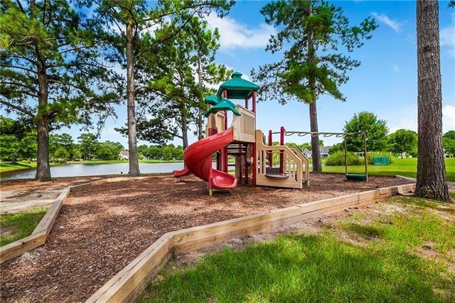 communal playground with a water view