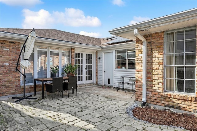 view of patio with french doors