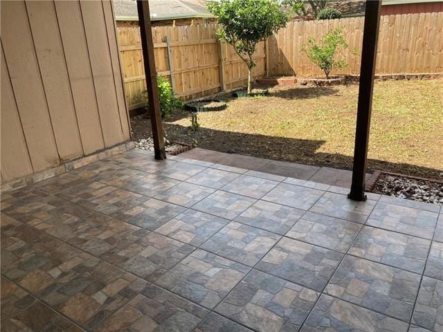 view of patio / terrace featuring a fenced backyard