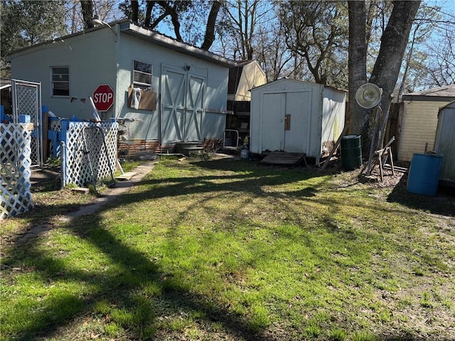 view of shed