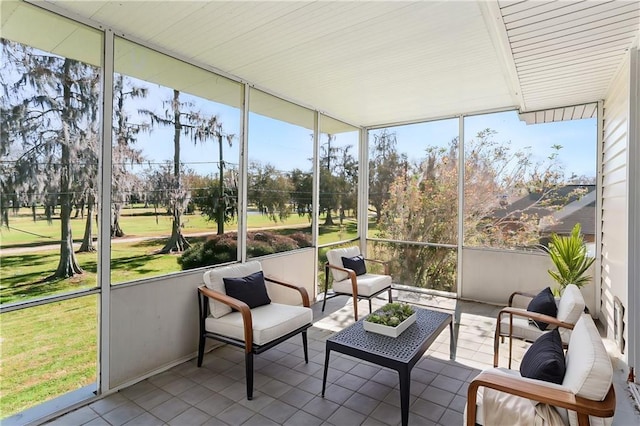 sunroom featuring a wealth of natural light