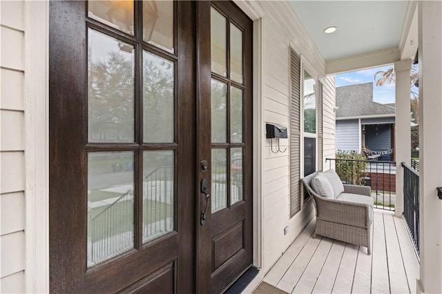 exterior space with french doors