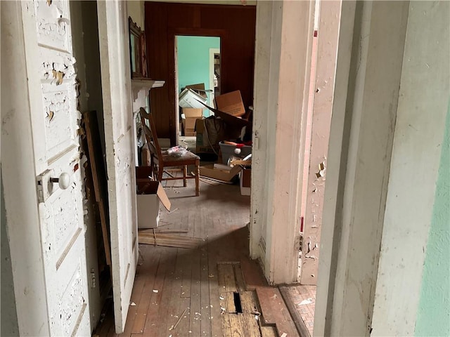 2909 1st St, New Orleans, LA 70113 - hallway with hardwood / wood-style flooring