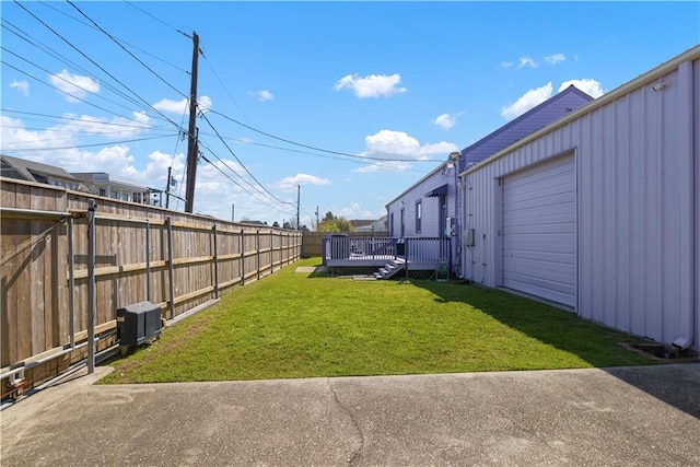 1026 Delaronde St, New Orleans, LA 70114 - view of yard with a fenced backyard and a deck