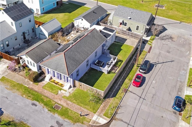 aerial view with a residential view